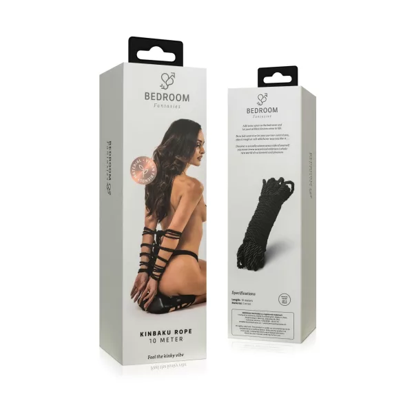 Bedroom Fantasies - shibari köysi - 10 m - musta