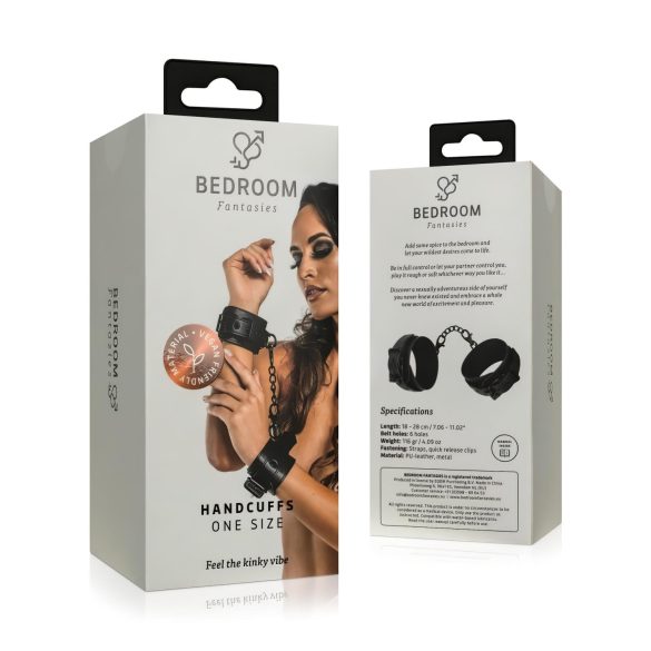 Bedroom Fantasies - käsiraudat ketjulla - musta