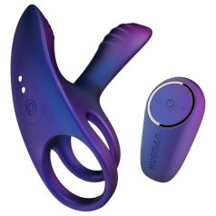   Hueman Infinity Ignite - vibro penis- ja kivestenrengas - violetti