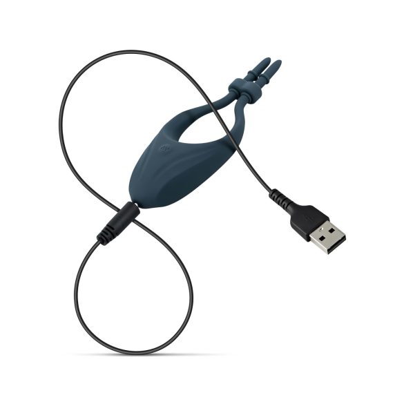 Boners - vibraattori penisrengas - säädettävä - silikoni - sininen