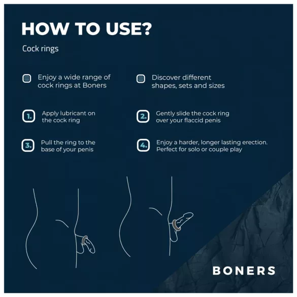 Boners Ergo - penisrengas - silikoni - harmaa