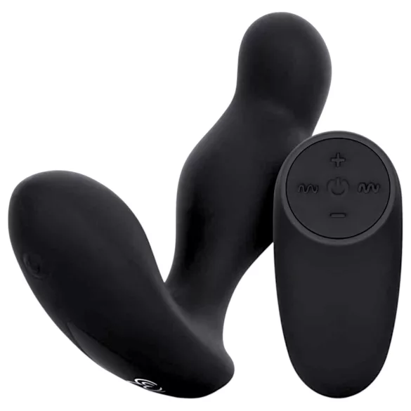 Easytoys Anal Collection - anaalivibraattori kaukosäätimellä - musta