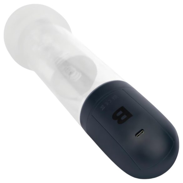 Boners - automaattinen penispumppu masturbaattori - läpinäkyvä/musta