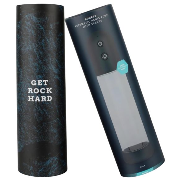 Boners - automaattinen penispumppu masturbaattori - läpinäkyvä/musta