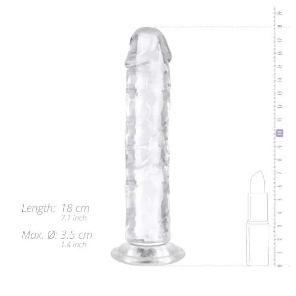 EasyToys - dildo geeli - 16 cm läpinäkyvä
