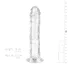 EasyToys - dildo geeli - 16 cm läpinäkyvä
