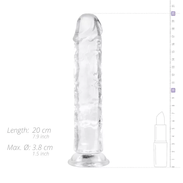 EasyToys - jelly dildo - 18 cm - läpinäkyvä