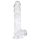EasyToys - kivipalloilla varustettu dildo - 13,5 cm - läpinäkyvä