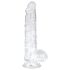 EasyToys - kivipalloilla varustettu dildo - 13,5 cm - läpinäkyvä