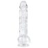 EasyToys - kivipalloilla varustettu dildo - 13,5 cm - läpinäkyvä