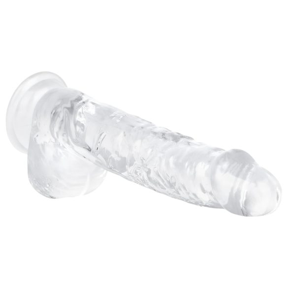 EasyToys - kivipalloilla varustettu dildo - 13,5 cm - läpinäkyvä