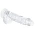 EasyToys - kivipalloilla varustettu dildo - 13,5 cm - läpinäkyvä