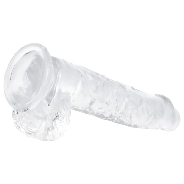 EasyToys - kivipalloilla varustettu dildo - 13,5 cm - läpinäkyvä