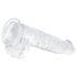 EasyToys - kivipalloilla varustettu dildo - 13,5 cm - läpinäkyvä