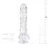 EasyToys - kivipalloilla varustettu dildo - 13,5 cm - läpinäkyvä