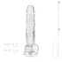 EasyToys - kiveysten dildo - 17 cm - läpinäkyvä