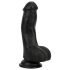 Easytoys - realistinen dildo kiveksillä - 12 cm - musta