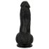 Easytoys - realistinen dildo kiveksillä - 12 cm - musta