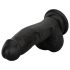 Easytoys - realistinen dildo kiveksillä - 12 cm - musta