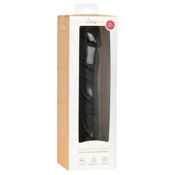 Easytoys - realistinen dildo - 22,5 cm - musta