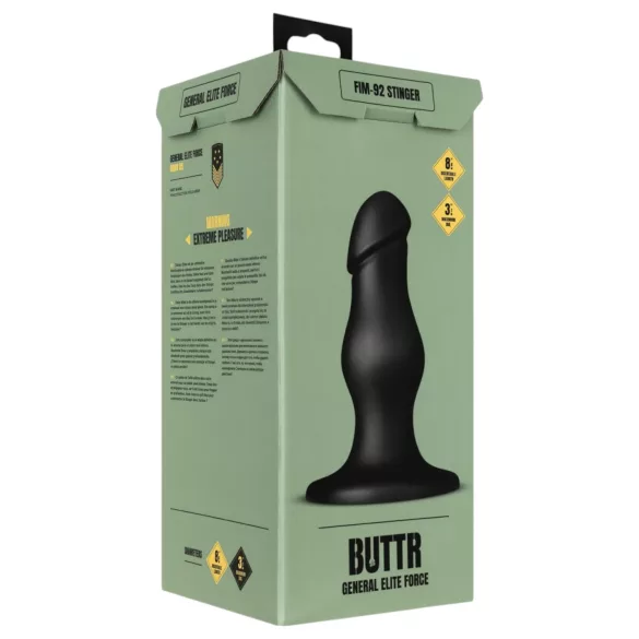 BUTTR FIM-92 - imukupilla varustettu anustappi - musta