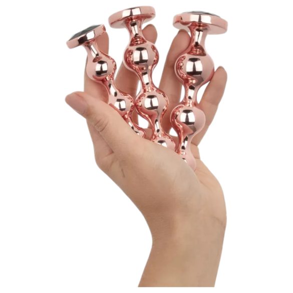 Rosy Gold - anaali dildo setti - ruusukulta