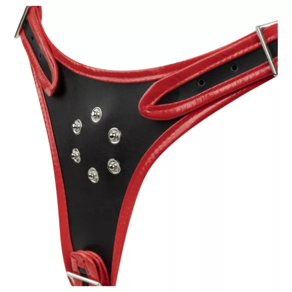 Easytoys - strap-on alushousut kolmella dildolla - musta