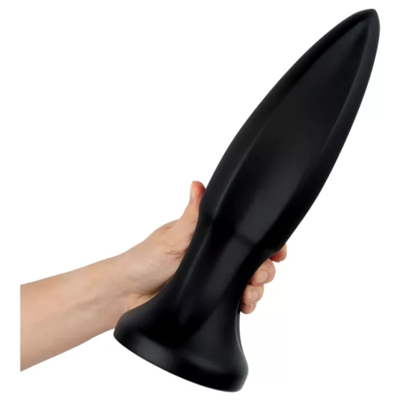 BUTTR Huge Explosive II - jättisuuri anustappi (musta) - 29 cm
