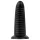 BUTTR Double Ribbed - jättiröyhelöinen anustappi (musta) - 26 cm