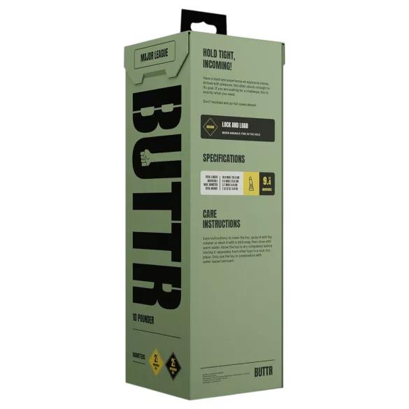BUTTR Tactical II - jätti-anaalitappi (musta) - 26 cm