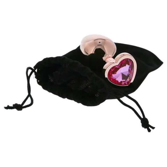 Gleaming Love - anaalitappi sydänkivellä - alumiini M ruusukulta