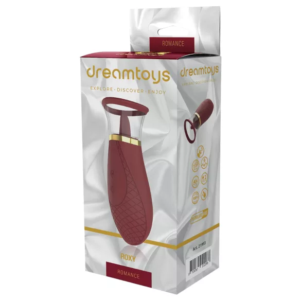 Dreamtoys Roxy - klitoriskiihotin imu ja nuolutoiminto - punainen