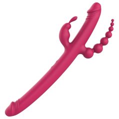 Dreamtoys - vibraattori - ladattava, 4 haaraa - pinkki