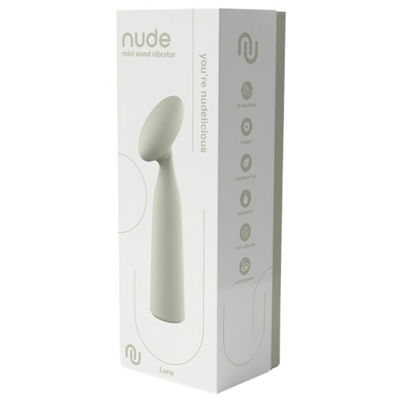 Nude Luna - mini wand-vibraattori - ladattava - harmaa