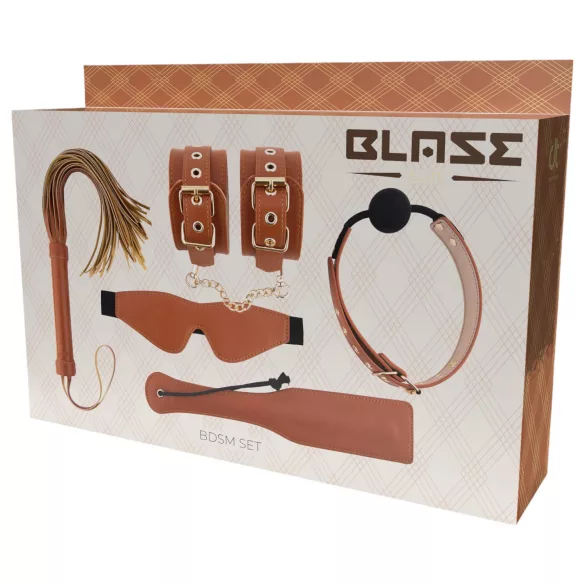Blaze Elite - BDSM-setti - 5 osaa - konjakinvärinen