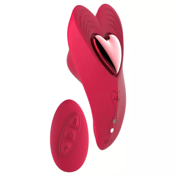 Dreamtoys Amour - puettava pikkuhousuvibraattorisetti (punainen)