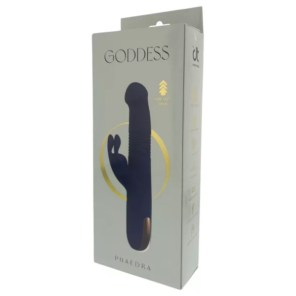 Dreamtoys Goddess Collection - työntötoiminen vibraattori (tummansininen)