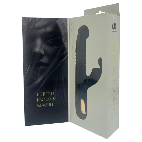 Dreamtoys Goddess Collection - työntötoiminen vibraattori (tummansininen)