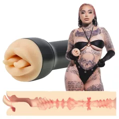   Kiiroo Feel Leigh Raven - tekopillu leikatulla kielellä (nuden värinen)