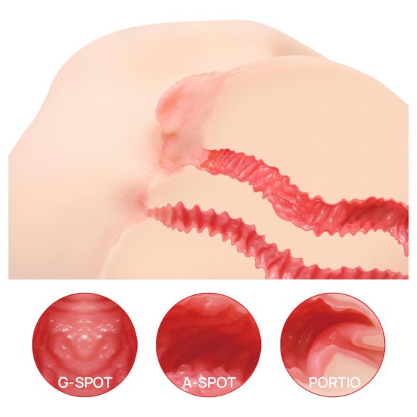 Kokos Vanilla 004 - realistinen torso-masturbaattori - iho/natural