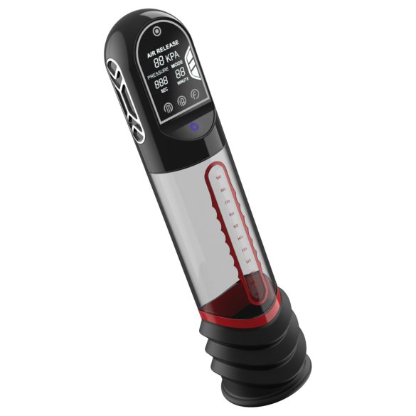 Peak Performa - infrapunaledillä varustettu automaattipenisepumppu (läpinäkyvä)