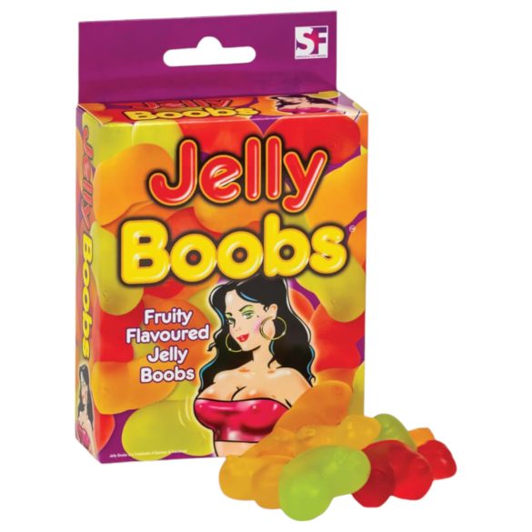 Jelly Boobs - syötävä rintakarkki - hedelmäinen maku - 120g