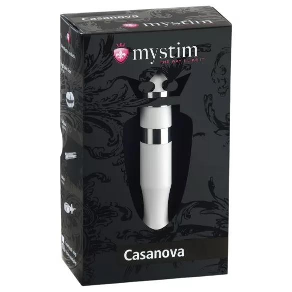mystim Casanova - sähköinen sauvadildo - valkoinen