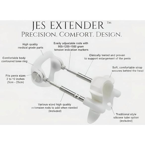 Jes-Extender - peniksen pidennyslaite - säädettävä - 17 cm asti