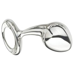 Njoy - iso metallinen anustappi - teräs - hopea