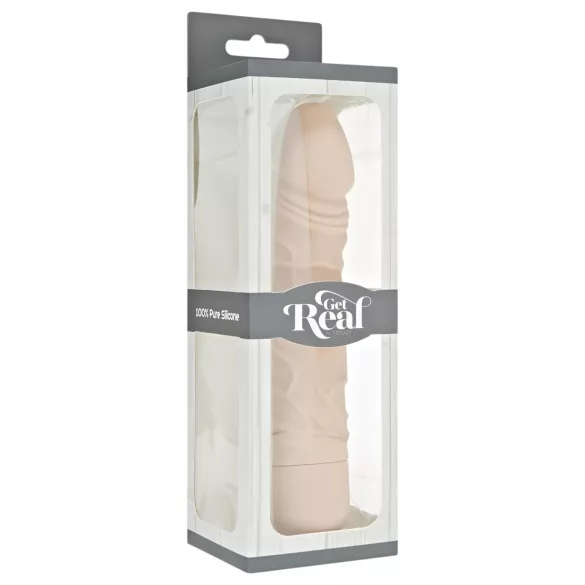 Classic Get Real - vibraattori - aidontuntuinen silikoninen - luonnollinen väri