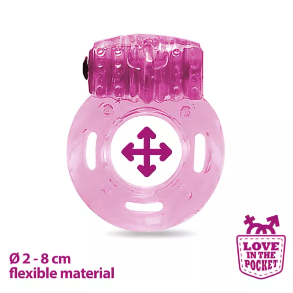Love in the Pocket - vibraattoripenisholkki - kertakäyttöinen - pinkki