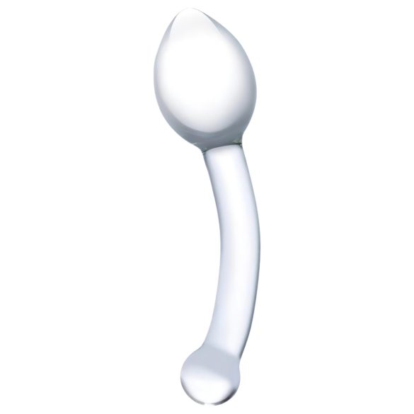 GLAS - lasinen kaksipäinen anaalidildo (läpinäkyvä)