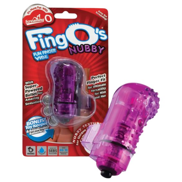 Screaming O Fingo’s Nubby - sormivibraattori (violetti)