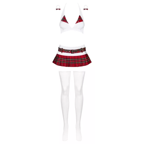 Obsessive Schooly - koulutyttöasu setti - 6 osaa - L/XL